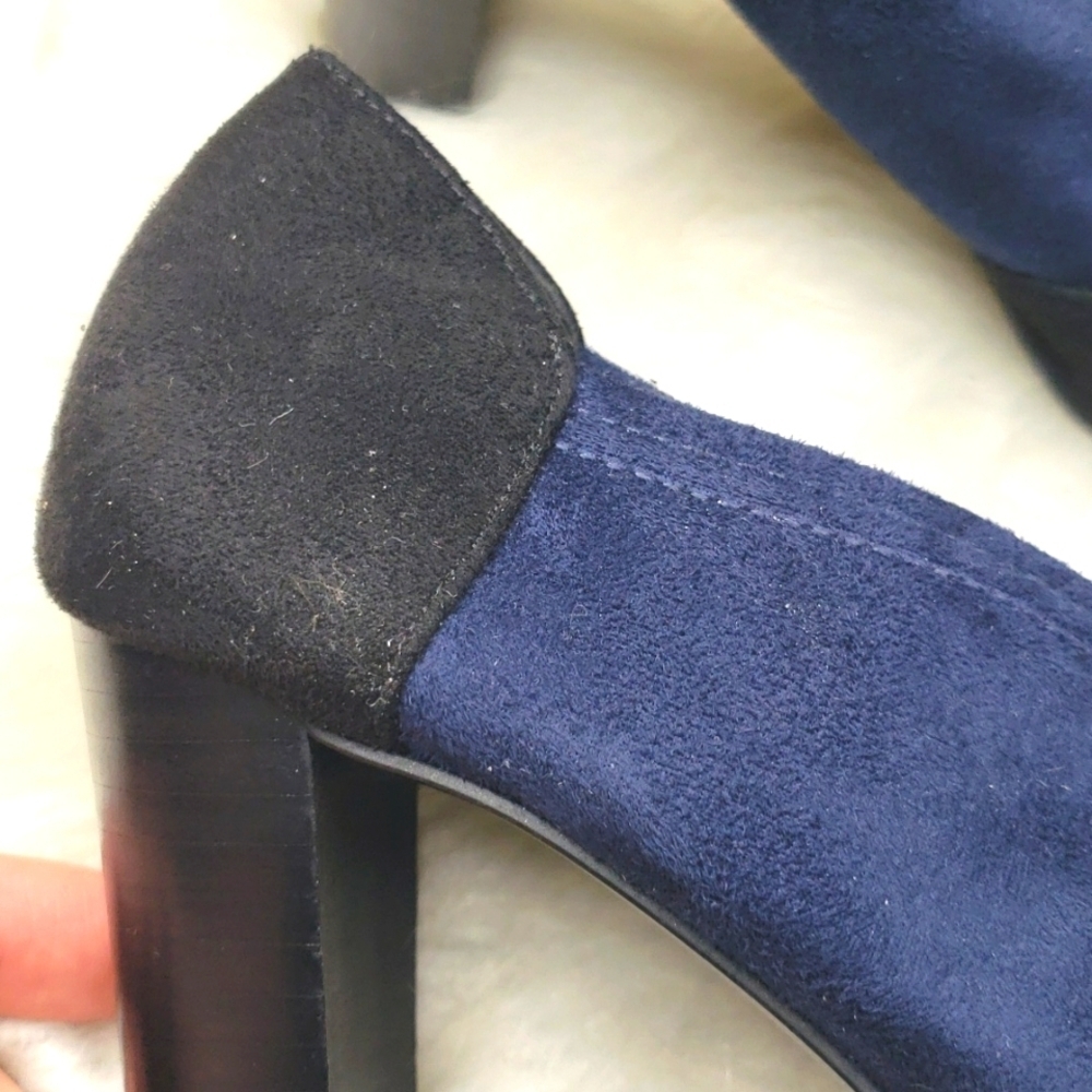 Impo Trea V-Cut Colorblock Pumps Navy Black 7m - image 5